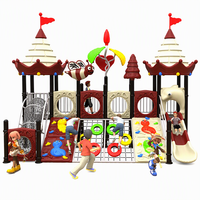 Équipement de terrain de jeu extérieur classique pour enfants dans le Guangdong, structure de jeu extérieure multifonctionnelle en plastique pour enfants