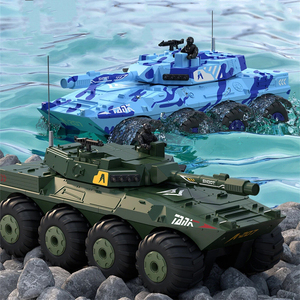 Réservoir amphibie <span class=keywords><strong>HW</strong></span> Y1802 1/32 Scale 8WD RC avec rotation à 360 ° et conception étanche pour les jeux terrestres et aquatiques - Product Image 2