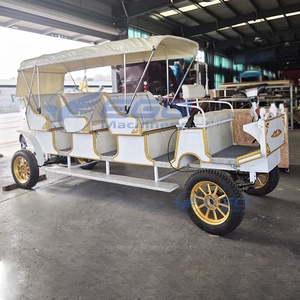 New European Style Electric Sightseeing Vehicle Perfect for Amusement ParkS 3 Row Horse Carriage Horse Drawn Carriage - Product Image 2
