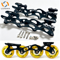 Cadre de patins à roulettes en alliage d'aluminium 7075 personnalisé en usine LENWA, cadre de patins à roulettes CNC