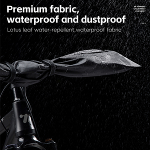 WEST BIKING 210 Nylon PU <span class=keywords><strong>Housse</strong></span> de guidon de vélo imperméable et anti-poussière, sangle résistante à l'usure, poignées de guidon de vélo - Product Image 2