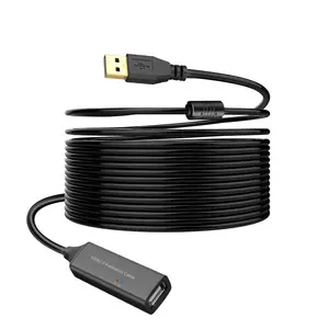 RSHTECH USB 2.0 Cable Extension Cable 10m 5m Wire Data Signal Amplifier Line Superhigh Speed Data Extension Cable For Projector