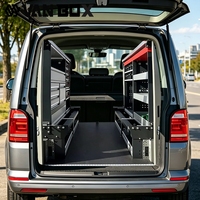 Système de rangement modulaire pour atelier de camionnettes utilitaires de entrepreneurs