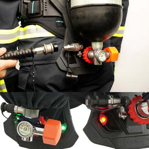 Cadre arrière réglable FENAN Distinct SCBA avec coussinet lombaire pivotant à trois positions, feu arrière Buddy, connecteur de remplissage rapide - Product Image 3