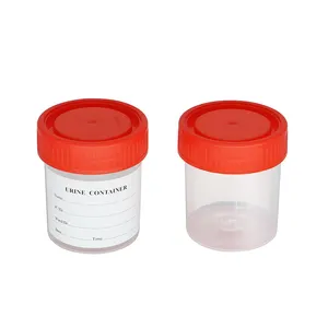 Contenedor de orina estéril de 40ml, contenedor de muestra de orina de 50 ml, contenedor de orina de 60ml (estéril) con tapas