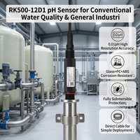 Capteur de pH en ligne à double filetage avec connecteur M16 IP68 OEM/ODM RK500-12D1 pour la surveillance de la qualité de l'eau de rivière et le traitement de l'eau potable