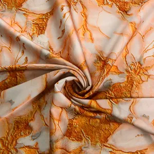 Шелковистая атласная шифоновая ткань с цветочным принтом