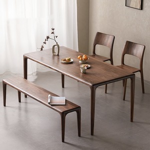 Ensemble de table et chaises à mèches et tenons en bois massif, 4 pièces, structure robuste pour salle à manger - Product Image 1