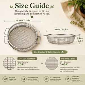 Grille de protection pour terreau de jardin 11,8x2,6 pouces en fil de fer galvanisé - Product Image 2