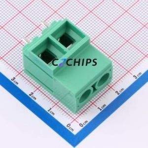 MX135T-10.16-02P-GN01-Cu-PS-A Screw Terminal Block Through hole,P=10.16mm Connector 1x2P 10.16mm Green Through Hole - Product Image 1