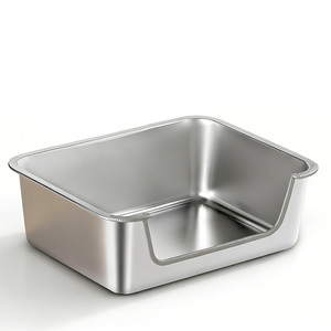 Bac à litière personnalisé en acier inoxydable de grande taille avec grille de tamisage pour lapins, cochons d'Inde et furets – Toilettes pour animaux de compagnie faciles à nettoyer - Product Image 6