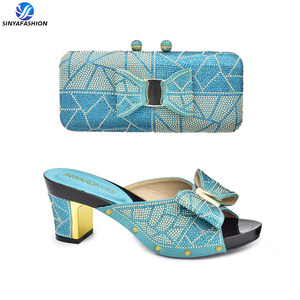 Haute qualité talons italiens femmes 2023 chaussures de luxe pour chaussures africaines et pochette assortie femmes chaussures et sac ensemble pour la fête - Product Image 3