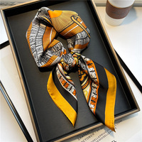 Zifeng OME 70 petit parfum foulard carré en soie foulard en soie Satin professionnel nouvelle écharpe de cheveux imprimée