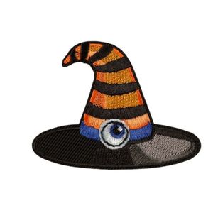 Grande collection de patchs brodés thermocollants variés, motif chapeau de sorcière d'Halloween, pour la décoration de vêtements et de chapeaux - Product Image 5