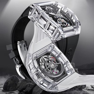 BG7001 Men's Tourbillon Automatic <b>Watch</b> Crystal Case Sapphire Luminous Top Brand Men's <b>Watch</b> with Rubber Strap - Product Image 5
