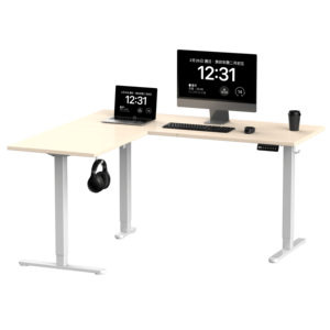 โต๊ะยืนโลหะแบบพับได้3ระดับปรับความสูงได้3ระดับปรับได้ทันสมัยปรับได้สีขาวดำ - Product Image 5