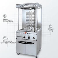 Machine à griller électrique commerciale automatique à rotation pour shawarma turc, kebab et doner, en acier inoxydable, Plug-and-Play, CE Chuanbao