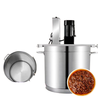 Agitateur de cuisson entièrement automatique en acier inoxydable 10L 20L 40L pour soupe de tomates et pâte de haricots Mélangeur ménager pour sauce chili