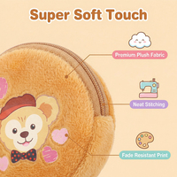 Dompet Koin Boneka Kartun Lucu dengan Gantungan Kunci yang Aman dan Kokoh, Dompet Mini Boneka dengan Resleting untuk Segala Usia
