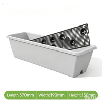 Jardinière suspendue auto-arrosante en PP blanc, biodégradable, écologique, durable, légère, pour l'extérieur/l'intérieur, avec drainage, pour jardins