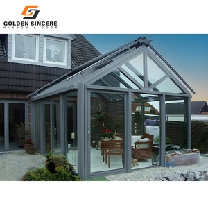 Véranda en aluminium de haute qualité Design moderne Solarium 4 saisons personnalisé Maison en verre sur pied Véranda Villas Style ouvert coulissant - Product Image 1