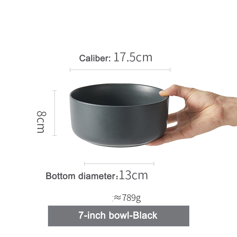 Ciotola da 7 pollici, nera