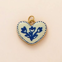 Charmes Hongtong AC-193 en acier inoxydable plaqué or 18 carats, forme de poisson, vintage, géométrique, accessoires de mode pour collier, cadeau de mariage