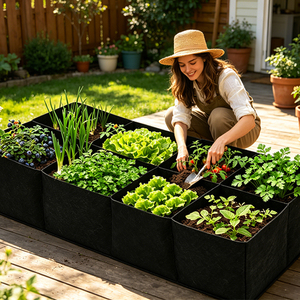 <span class=keywords><strong>Sac</strong></span> <span class=keywords><strong>de</strong></span> culture robuste et respirant pour jardin, en tissu non tissé épaissi, pour plantes, fleurs et légumes - Product Image 6