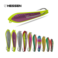 Nouvelle leurre spinner Hessen V-Tail 17g-70g, coloré, pour truite, appât artificiel dur, pêche en eau salée, hameçon simple, lancer longue distance