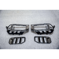 Prises d'air avant style Mech Rowen pour Mercedes W465 G63, kit carrosserie en fibre de carbone noire, pièces de pare-chocs avant
