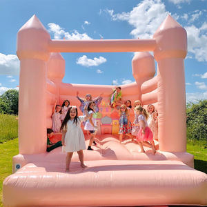 <span class=keywords><strong>Castillo</strong></span> hinchable para fiesta de niños al aire libre con soplador de aire <span class=keywords><strong>Castillo</strong></span> Inflable Color melocotón Casa inflable para rebotar - Product Image 1