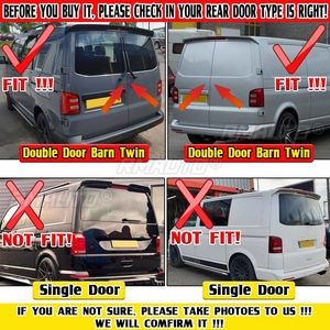 สปอยเลอร์หลังรถยนต์ T5 จำนวน 2 ชิ้น สำหรับ Volkswagen VW T5 T5.1 T6 T6.1 แบบประตูคู่ สำหรับตกแต่งฝาท้ายรถ - Product Image 2
