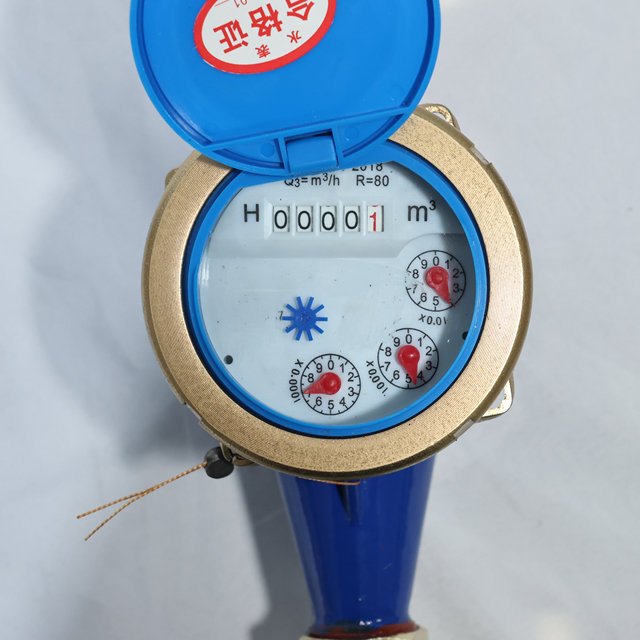Multi Jet Dry Type Water Meter Cast Iron Construction IP68 OEM Accurate Flow Reading Design