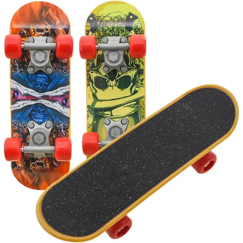 Wholesale New Creative Alloy Plastic Desktop Toys Mini Custom Tech Deck Finger Skater Skateboard Wheels For Children