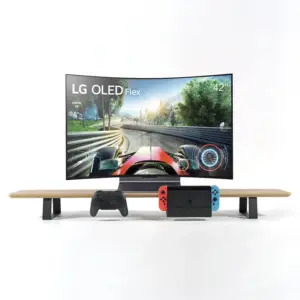 SAMDI Dual Screen Monitor Stand Gaming Desktop Schreibtisch Regals ystem