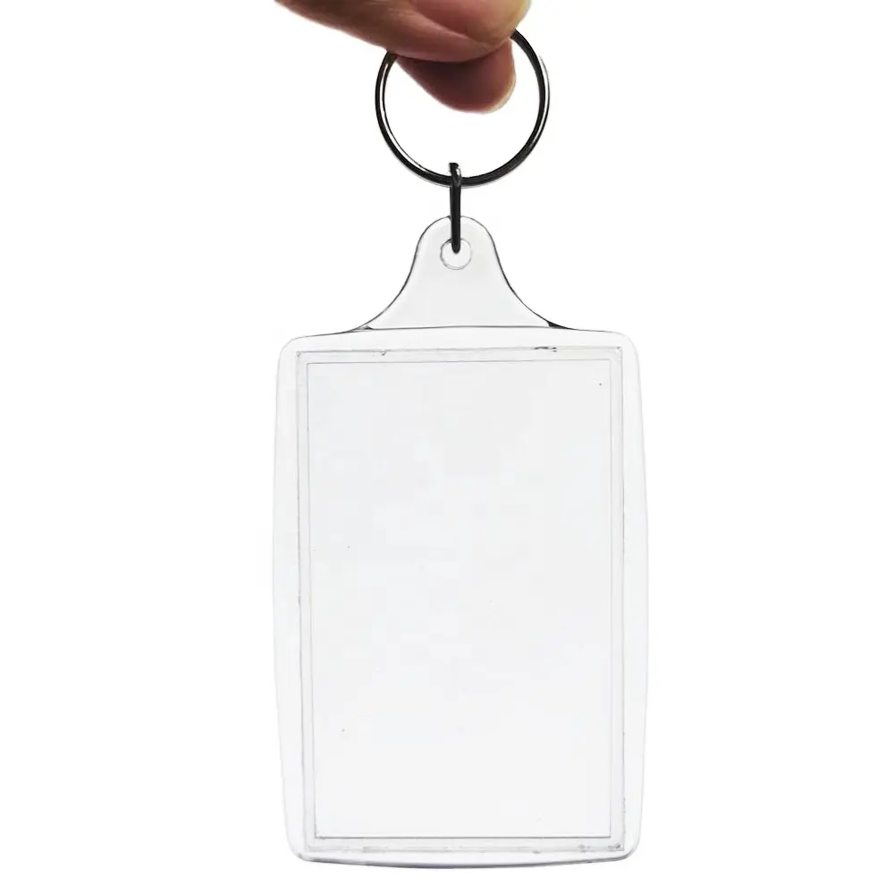 70*45 mm Clear Large Size Picture Frame Holder Acrylic Photo Frame Keyring