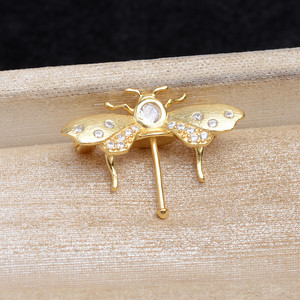Composants de bijoux en argent 925, papillon baroque à trou traversant, broche, pendentif, broche à double usage, perle, 5643 - Product Image 4