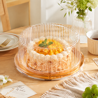 Boîte à gâteau ronde en PET dorée avec couvercle transparent, qualité alimentaire, petit emballage pour gâteaux, plusieurs tailles, vente en gros