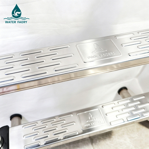 Marchepieds d'escalier de piscine Water Faery en acier inoxydable, robustes, antirouille, avec main courante antidérapante pour piscines à eau salée et <span class=keywords><strong>au</strong></span> chlore - Product Image 5
