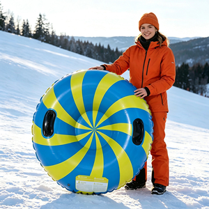 Tubos de Nieve, Trineos Inflables para Deslizarse por la Nieve, Trineos Resistentes para el Invierno con Asas, Juguetes Inflables para la Nieve - Product Image 2
