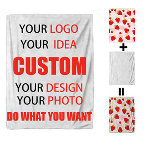 Coperta in pile personalizzata con stampa di cani, calda, morbida, in poliestere, con logo del designer, ideale per dormire - Product Image 3