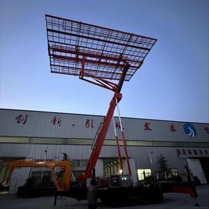 Plateforme élévatrice hydraulique fiable à commande à distance, à levage par chenilles et marche arrière, à commande par un seul bouton, pour la construction - Product Image 2