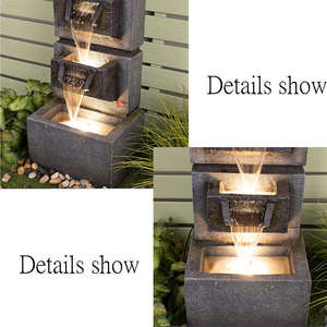 Ornamenti da giardino moderni per la casa lontana, cascata all'aperto con fontana a cascata leggera per interni - Product Image 6