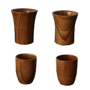 Japanese Style Wooden <b>Cup</b> Solid Color Handmade For <b>Camping</b> Drink <b>Cup</b> - Product Image 5