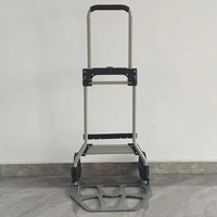 Carretilla de Mano Plegable Portátil al por Mayor, Carro de Equipaje Plegable con Capacidad de Carga de 100 kg y Mango Ajustable