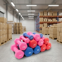 Haltères en néoprène réglables de petite taille, revêtement vinyle coloré, logo personnalisé, pour femmes, fitness, directement de l'usine