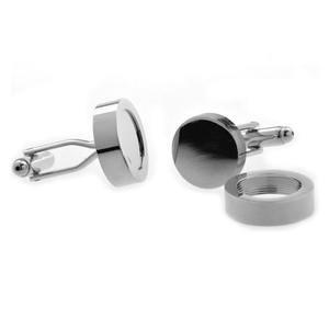 卸売カスタマイズ可能なビジネススーツシャツカフリンクス<span class=keywords><strong>DIY</strong></span>レザー生地フォトフレームネクタイピン結婚式タキシードジュエリーギフトメンズ - Product Image 3