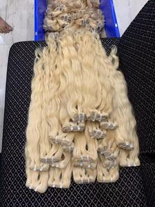 Venta al por mayor de mechones de pelo virgen camboyano crudo sin procesar de doble hueso estirado pelo Remy recto vendedores de pelo indio - Product Image 6