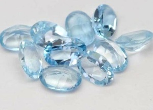 5 Piezas de Topacio Azul Cielo Natural de 6x8mm, Corte Ovalado Facetado, Piedras Preciosas Sueltas, Oferta Especial India - Product Image 6