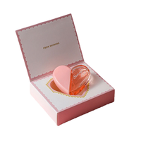 Parfum pour femmes 50 ml, senteur florale fruitée, en flacon en verre en forme de cœur romantique avec boîte cadeau pour la Saint-Valentin, vente en gros